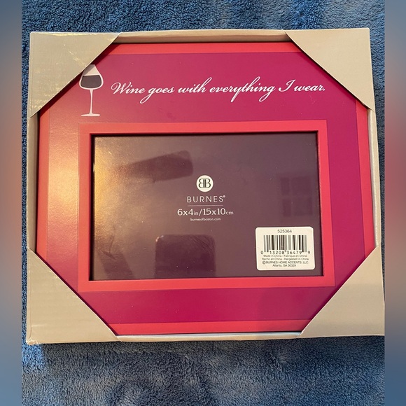 Burnes Of Boston Other - Burnes of Boston Wine Themed - 4”x 6” picture frame